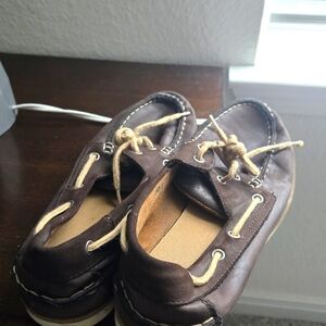 Merona Men Loafer Shoes Classic Lace-up Boat Deck Shoes brown 7